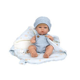 Muñeca Elegance 30cm Natal Azul Portabebé Niño